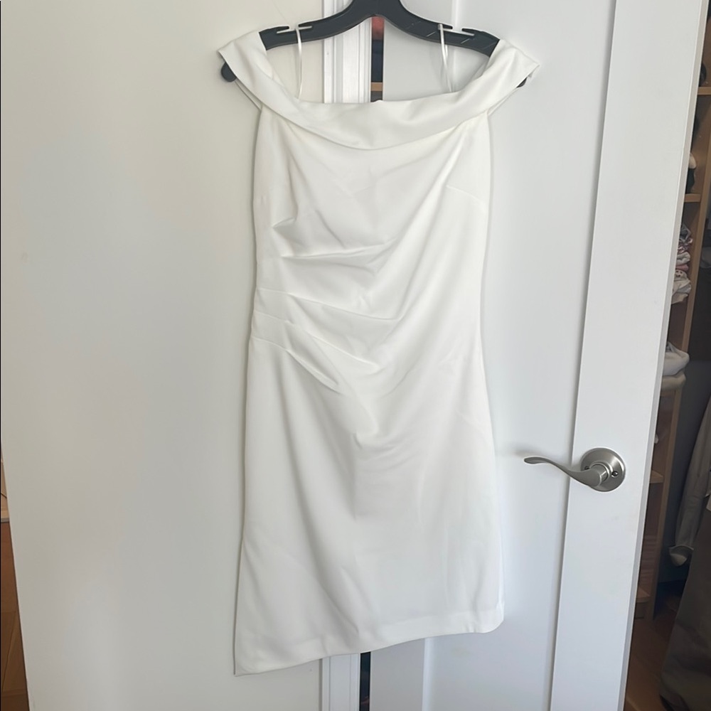 Elegant White Off-Shoulder Dress